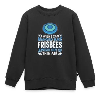 Frisbee - Kinder Premium Organic Sweatshirt - Schwarz - Vorne - AI Model Kid Female (0cm)