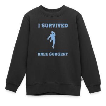 Knee Surgery Knee Surgery - Kids Premium Organic Sweatshirt - black - Front - AI Model Kid Female (0cm)