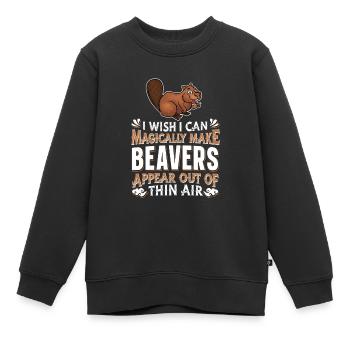 Biber - Kinder Premium Organic Sweatshirt - Schwarz - Vorne - AI Model Kid Female (0cm)