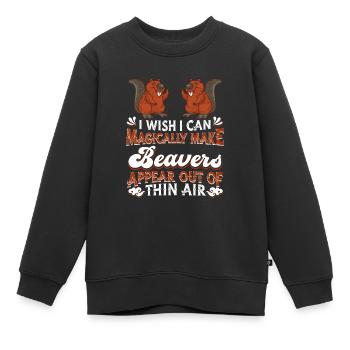 Biber - Kinder Premium Organic Sweatshirt - Schwarz - Vorne - AI Model Kid Female (0cm)