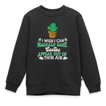 Cactus arbuste Cactus piquant jardinier de jardin - Sweat Premium enfant bio - noir - Devant - AI Model Kid Female (0cm)