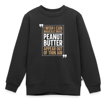 Erdnussbutter Peanut Butter Snack - Kinder Premium Organic Sweatshirt - Schwarz - Vorne - AI Model Kid Female (0cm)