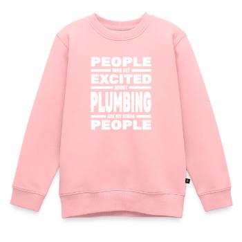 Klempner Sanitär Heizungsbauer Anlagenmechaniker - Kinder Premium Organic Sweatshirt - Rosa - Vorne - AI Model Kid Female (0cm)