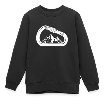 Klettern Bergsport Kletterer - Kinder Premium Organic Sweatshirt - Schwarz - Vorne - AI Model Kid Female (0cm)