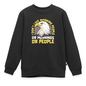 Adler Adlerkopf Raubvogel Greifvogel - Kinder Premium Organic Sweatshirt - Schwarz - Vorne - AI Model Kid Female (0cm)