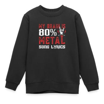 Paroles de chansons Metal Saying - Sweat Premium enfant bio - noir - Devant - AI Model Kid Female (0cm)