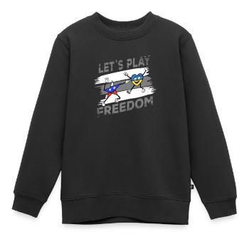 La paix en Ukraine - Sweat Premium enfant bio - noir - Devant - AI Model Kid Female (0cm)
