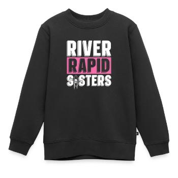 Rafting Wildwasser Kanu Kajak - Kinder Premium Organic Sweatshirt - Schwarz - Vorne - AI Model Kid Female (0cm)
