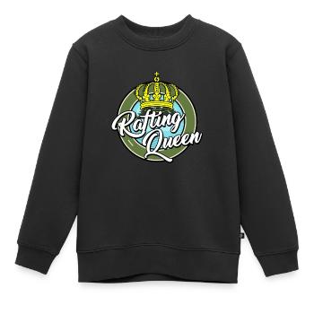 Rafting Canoë Kayak d’eau vive - Sweat Premium enfant bio - noir - Devant - AI Model Kid Female (0cm)