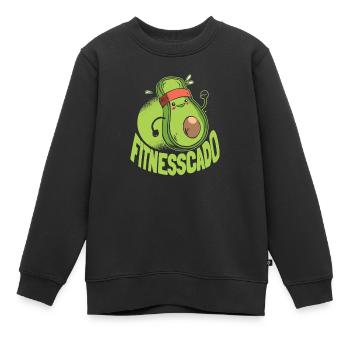 Fitness Training Gym Workout Poids - Sweat Premium enfant bio - noir - Devant - AI Model Kid Female (0cm)