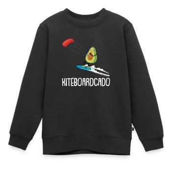 Kitesurfing Kiteboarding Kite Kite Kiten - Kids Premium Organic Sweatshirt - black - Front - AI Model Kid Female (0cm)