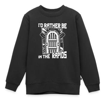 Rafting Wildwasser Kanu Kajak - Kinder Premium Organic Sweatshirt - Schwarz - Vorne - AI Model Kid Female (0cm)