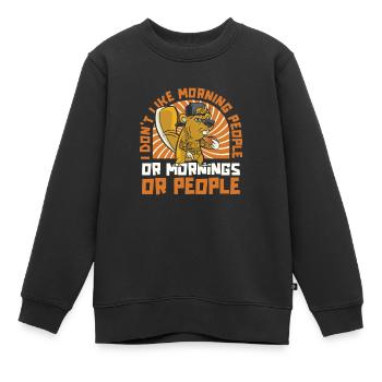 Biber - Kinder Premium Organic Sweatshirt - Schwarz - Vorne - AI Model Kid Female (0cm)
