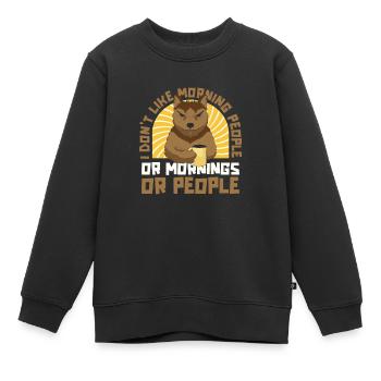 Chien de bœuf australien - Sweat Premium enfant bio - noir - Devant - AI Model Kid Female (0cm)