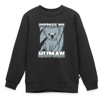 Koala Koala Ours - Sweat Premium enfant bio - noir - Devant - AI Model Kid Female (0cm)