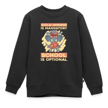 Gold Mining Gold Mine - Kids Premium Organic Sweatshirt - black - Front - AI Model Kid Female (0cm)