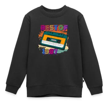 best of 1987 Kassette 80er 37. geburtstag - Kinder Premium Organic Sweatshirt - Schwarz - Vorne - AI Model Kid Female (0cm)