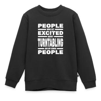 DJ Disc Jockey - Sweat Premium enfant bio - noir - Devant - AI Model Kid Female (0cm)
