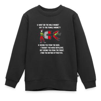 Physicien physicien - Sweat Premium enfant bio - noir - Devant - AI Model Kid Female (0cm)