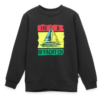 Seglen Segelboot Segler - Kinder Premium Organic Sweatshirt - Schwarz - Vorne - AI Model Kid Female (0cm)