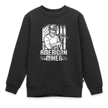 Gold Mining Gold Mine - Kids Premium Organic Sweatshirt - black - Front - AI Model Kid Female (0cm)