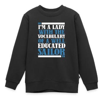 Seglen Segelboot Segler - Kinder Premium Organic Sweatshirt - Schwarz - Vorne - AI Model Kid Female (0cm)