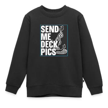 Seglen Segelboot Segler - Kinder Premium Organic Sweatshirt - Schwarz - Vorne - AI Model Kid Female (0cm)