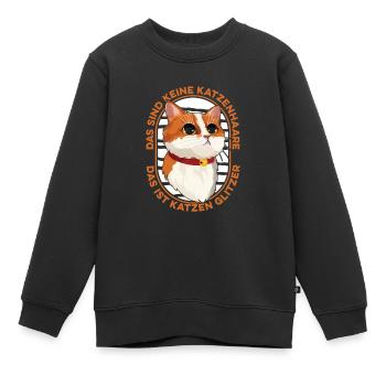 Location de chat Chat Domestique Cat - Sweat Premium enfant bio - noir - Devant - AI Model Kid Female (0cm)