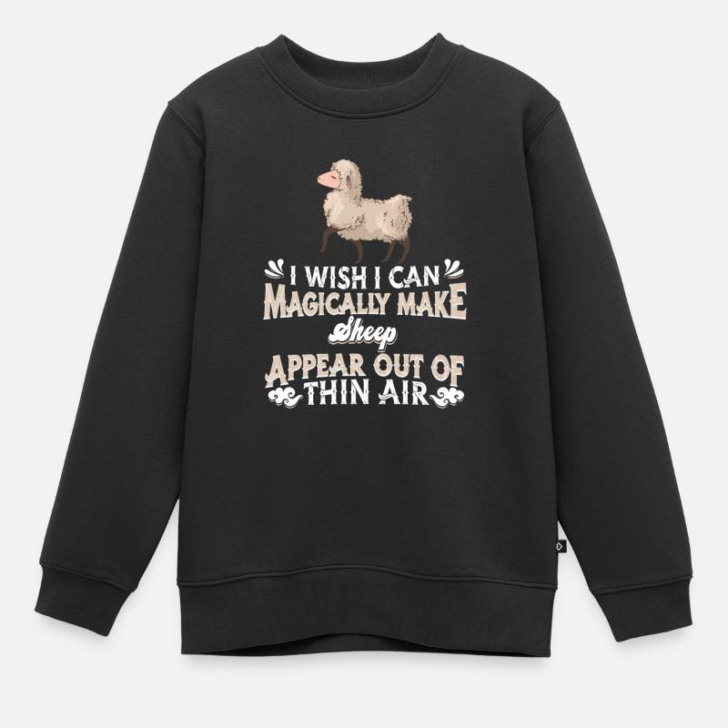 Sheep Shepherd - Kids Premium Organic Sweatshirt - black