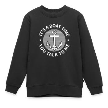 Seglen Segelboot Segler - Kinder Premium Organic Sweatshirt - Schwarz - Vorne - AI Model Kid Female (0cm)