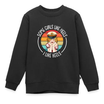 Seglen Segelboot Segler - Kinder Premium Organic Sweatshirt - Schwarz - Vorne - AI Model Kid Female (0cm)