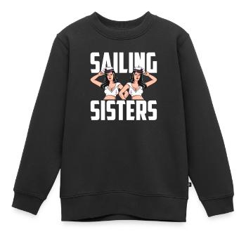 Seglen Segelboot Segler - Kinder Premium Organic Sweatshirt - Schwarz - Vorne - AI Model Kid Female (0cm)