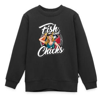 Seglen Segelboot Segler - Kinder Premium Organic Sweatshirt - Schwarz - Vorne - AI Model Kid Female (0cm)