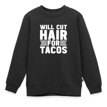 Coiffeur Coiffeur Coiffure Coiffure Coiffure Coiffure - Sweat Premium enfant bio - noir - Devant - AI Model Kid Female (0cm)