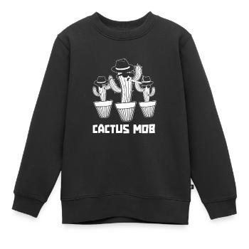 Cactus arbuste Cactus piquant jardinier de jardin - Sweat Premium enfant bio - noir - Devant - AI Model Kid Female (0cm)