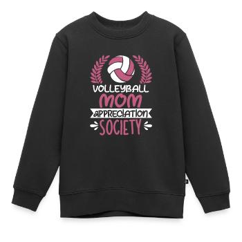 Volleyball Beachvolleyball - Kinder Premium Organic Sweatshirt - Schwarz - Vorne - AI Model Kid Female (0cm)