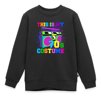 c’est mon cadeau de costume des années 70 des années 70 - Sweat Premium enfant bio - noir - Devant - AI Model Kid Female (0cm)