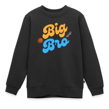 Big Bro - Kinder Premium Organic Sweatshirt - Schwarz - Vorne - AI Model Kid Female (0cm)