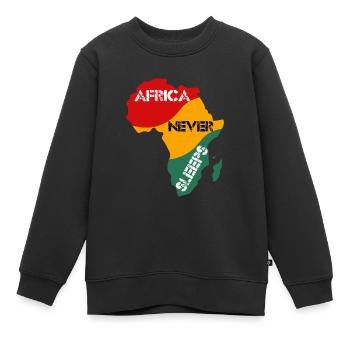 Afrika Zimbabwe Urlaub Geschenk T-shirt - Kinder Premium Organic Sweatshirt - Schwarz - Vorne - AI Model Kid Female (0cm)
