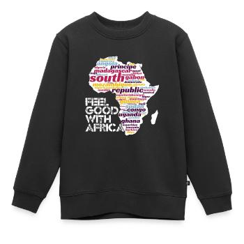 Afrika Zimbabwe Urlaub Geschenk T-shirt - Kinder Premium Organic Sweatshirt - Schwarz - Vorne - AI Model Kid Female (0cm)