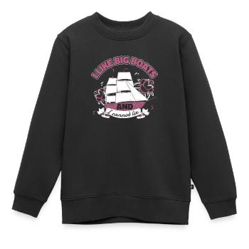 Seglen Segelboot Segler - Kinder Premium Organic Sweatshirt - Schwarz - Vorne - AI Model Kid Female (0cm)