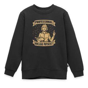 Physics Physicist - Kids Premium Organic Sweatshirt - black - Front - AI Model Kid Female (0cm)