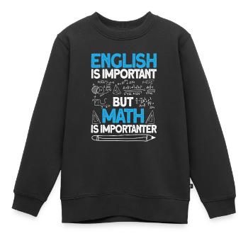 mathe - Kinder Premium Organic Sweatshirt - Schwarz - Vorne - AI Model Kid Female (0cm)