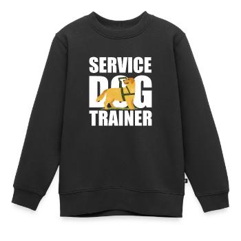 Hundetrainer Hundetrainer - Kinder Premium Organic Sweatshirt - Schwarz - Vorne - AI Model Kid Female (0cm)