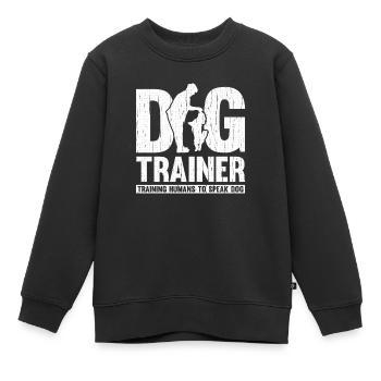 Dresseur de chiens Dresseur de chiens - Sweat Premium enfant bio - noir - Devant - AI Model Kid Female (0cm)