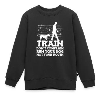 Hundetrainer Hundetrainer - Kinder Premium Organic Sweatshirt - Schwarz - Vorne - AI Model Kid Female (0cm)