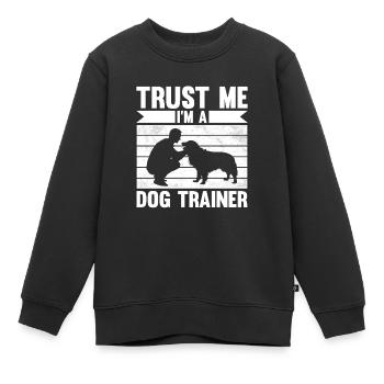 Dresseur de chiens Dresseur de chiens - Sweat Premium enfant bio - noir - Devant - AI Model Kid Female (0cm)