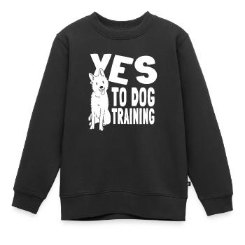 Dresseur de chiens Dresseur de chiens - Sweat Premium enfant bio - noir - Devant - AI Model Kid Female (0cm)