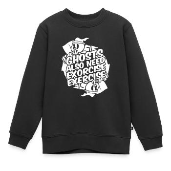 Halloween Komisch - Kinder Premium Organic Sweatshirt - Schwarz - Vorne - AI Model Kid Female (0cm)