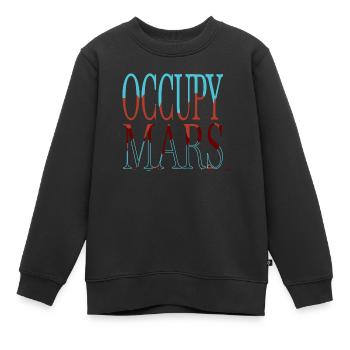 astrophysics spaceship birthday humor present - Kinder Premium Organic Sweatshirt - Schwarz - Vorne - AI Model Kid Female (0cm)